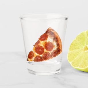 SlipperyJoe's classic pepperoni pizza slice melted Shot Glass
