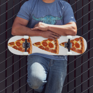 SlipperyJoe's classic pepperoni pizza slice melted Skateboard
