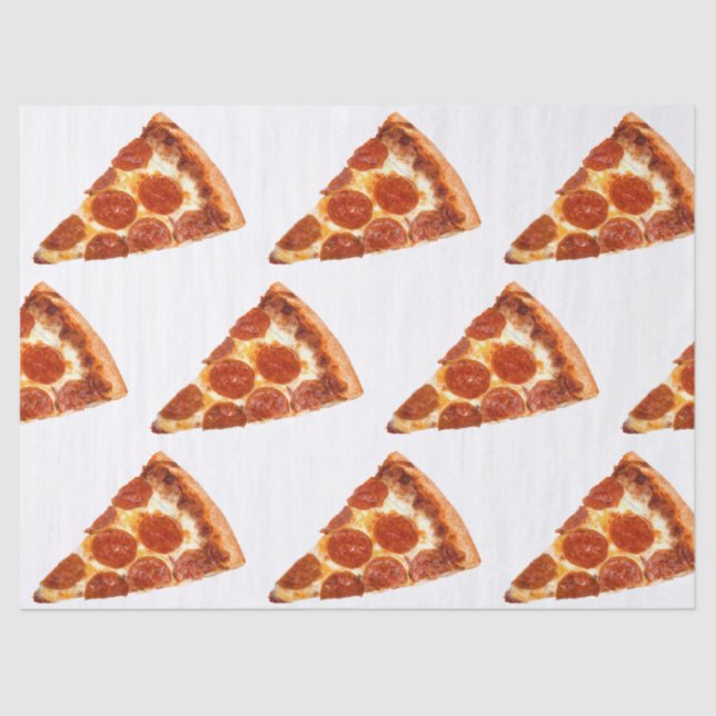 SlipperyJoe's classic pepperoni pizza slice melted Tissue Paper (Front)