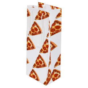 SlipperyJoe's classic pepperoni pizza slice melted Wine Gift Bag