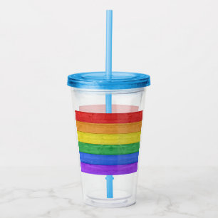 SlipperyJoe's classic rainbow tactile handcrafted Acrylic Tumbler