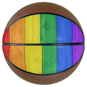 SlipperyJoe's classic rainbow tactile handcrafted Basketball