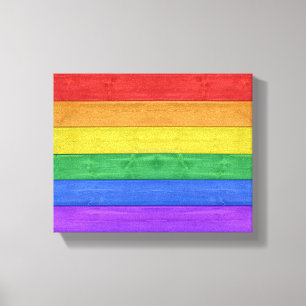 SlipperyJoe's classic rainbow tactile handcrafted  Canvas Print