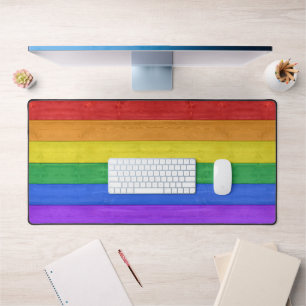 SlipperyJoe's classic rainbow tactile handcrafted  Desk Mat