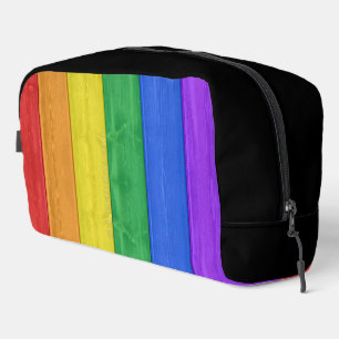 SlipperyJoe's classic rainbow tactile handcrafted Dopp Kit