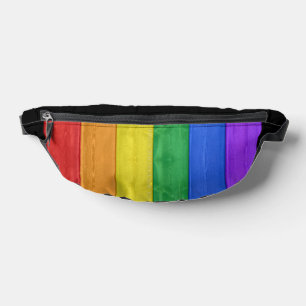 SlipperyJoe's classic rainbow tactile handcrafted Fanny Pack