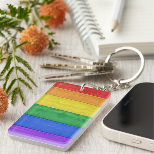 SlipperyJoe's classic rainbow tactile handcrafted  Keychain