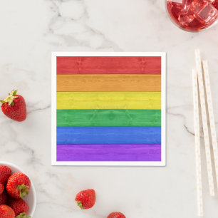 SlipperyJoe's classic rainbow tactile handcrafted  Napkin