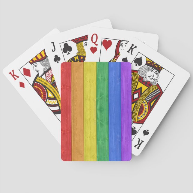 SlipperyJoe's classic rainbow tactile handcrafted  Playing Cards (Back)