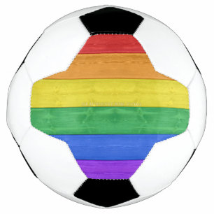 SlipperyJoe's classic rainbow tactile handcrafted Soccer Ball