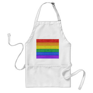 SlipperyJoe's classic rainbow tactile handcrafted  Standard Apron