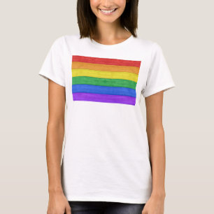 SlipperyJoe's classic rainbow tactile handcrafted  T-Shirt
