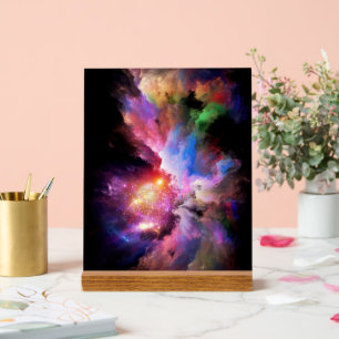 SlipperyJoe's cloud artwork abstract vibrant surre Acrylic Sign