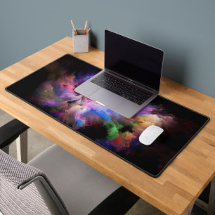 SlipperyJoe's cloud artwork abstract vibrant surre Desk Mat