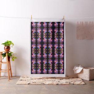 SlipperyJoe's cloud artwork abstract vibrant surre Fabric