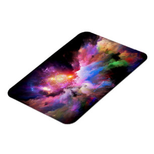 SlipperyJoe's cloud artwork abstract vibrant surre Magnet