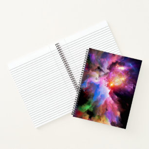 SlipperyJoe's cloud artwork abstract vibrant surre Notebook
