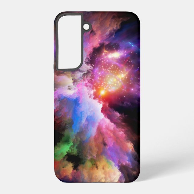 SlipperyJoe's cloud artwork abstract vibrant surre Samsung Galaxy S22+ Case (Back)