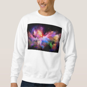 SlipperyJoe's cloud artwork abstract vibrant surre Sweatshirt