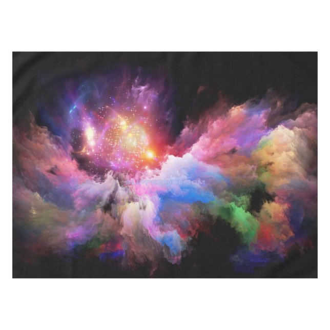 SlipperyJoe's cloud artwork abstract vibrant surre Tablecloth (Front (Horizontal))