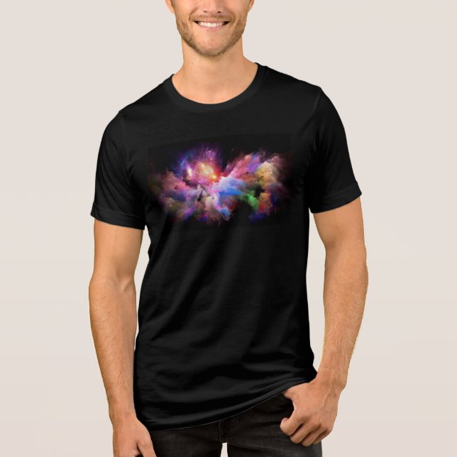 SlipperyJoe's cloud artwork abstract vibrant surre Tri-Blend Shirt (Front)