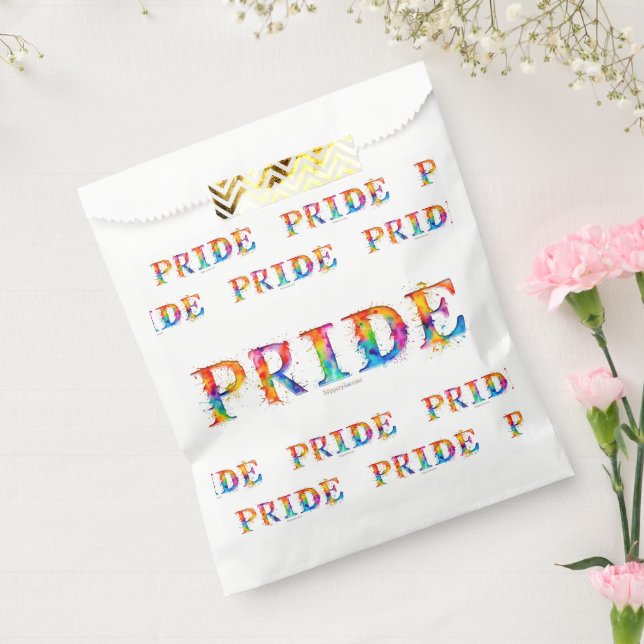 SlipperyJoe's colourful creative Pride-themed text Favour Bag (Sealed)