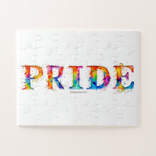 SlipperyJoe's colourful creative Pride-themed text Jigsaw Puzzle