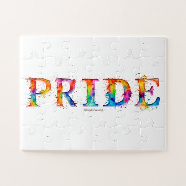 SlipperyJoe's colourful creative Pride-themed text Jigsaw Puzzle (Horizontal)