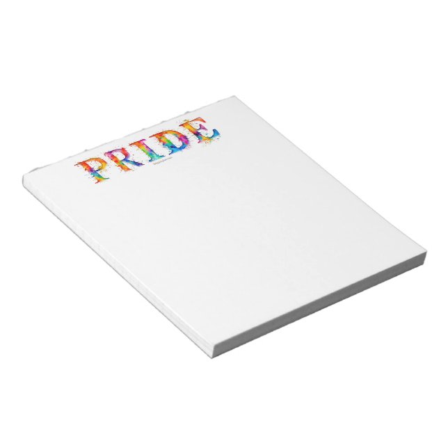SlipperyJoe's colourful creative Pride-themed text Notepad (Angled)