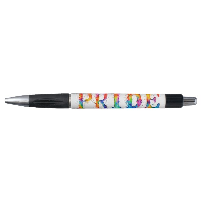 SlipperyJoe's colourful creative Pride-themed text Pen (Front)