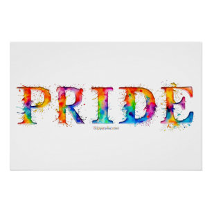 SlipperyJoe's colourful creative Pride-themed text Poster