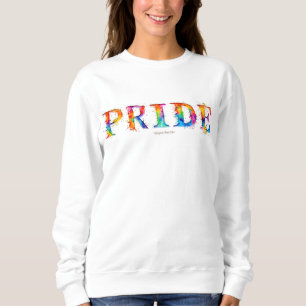 SlipperyJoe's colourful creative Pride-themed text Sweatshirt