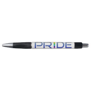 SlipperyJoe's Colourful Pride word bold metallic b Pen