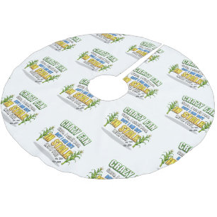 SlipperyJoe's corn stalks follow someone crazy fan Brushed Polyester Tree Skirt