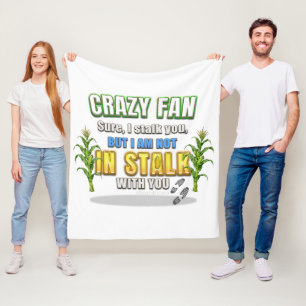 SlipperyJoe's corn stalks follow someone crazy fan Fleece Blanket