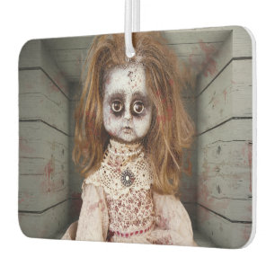 SlipperyJoe's creepy doll pale face creepy blood d Air Freshener