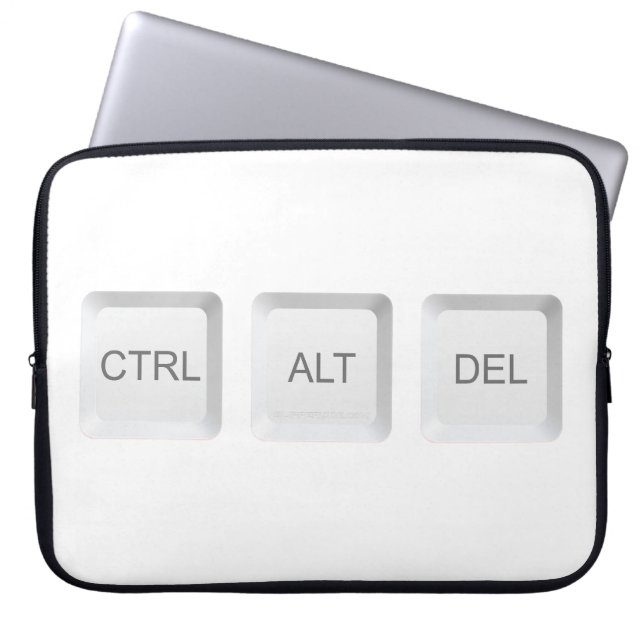 SlipperyJoe's CTRL ALT DEL computer keyboard butto Laptop Sleeve (Front)