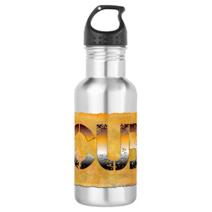 SlipperyJoe's cub bear word orange-brown tones pro 532 Ml Water Bottle