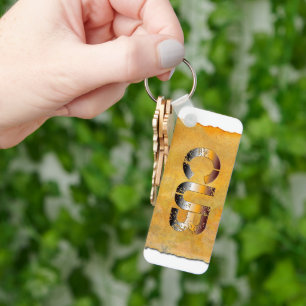 SlipperyJoe's cub bear word orange-brown tones pro Keychain