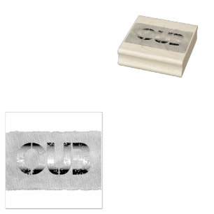 SlipperyJoe's cub bear word orange-brown tones pro Rubber Stamp