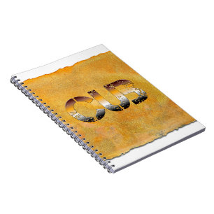 SlipperyJoe's cub bear words gold proud gay pride Notebook