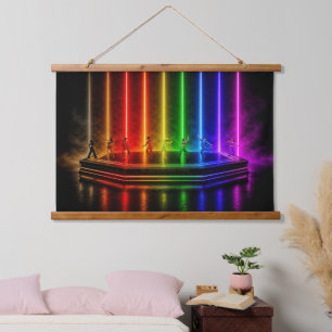 SlipperyJoe's dance performance celebrating Pride Hanging Tapestry