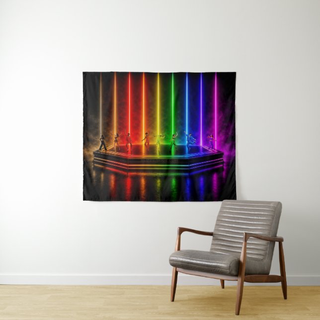 SlipperyJoe's dance performance celebrating Pride  Tapestry (In Situ (Horizontal))
