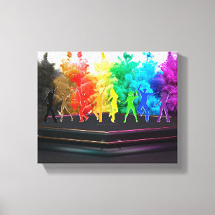SlipperyJoe's Dancing Pride Shadows gay gifts art Canvas Print