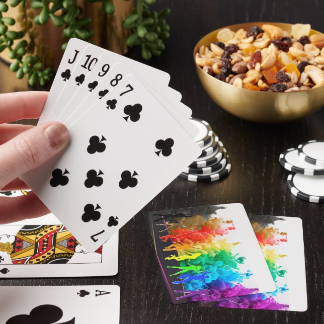SlipperyJoe's  Dancing Pride Shadows gay gifts art Playing Cards (In Situ)