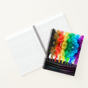SlipperyJoe's Dancing Pride Shadows gay gifts arti Notebook