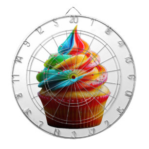 SlipperyJoe's dazzling rainbow cupcake swirled fro Dartboard
