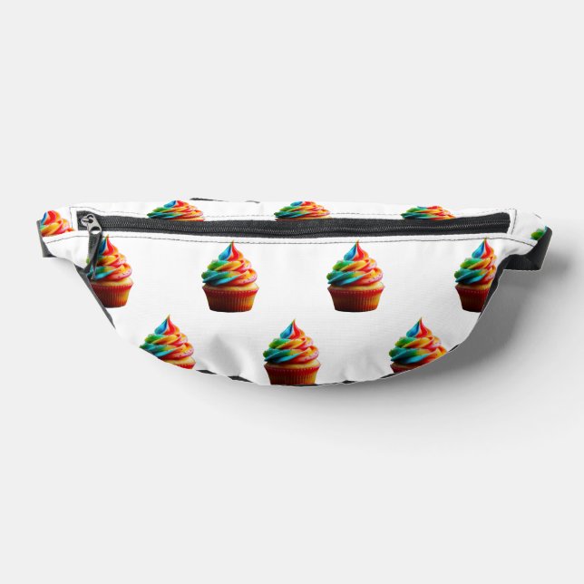 SlipperyJoe's dazzling rainbow cupcake swirled fro Fanny Pack (Lay Down)
