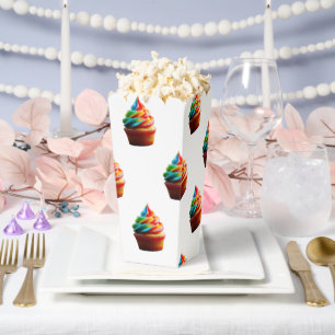 SlipperyJoe's dazzling rainbow cupcake swirled fro Favor Box