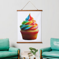 SlipperyJoe's dazzling rainbow cupcake swirled fro